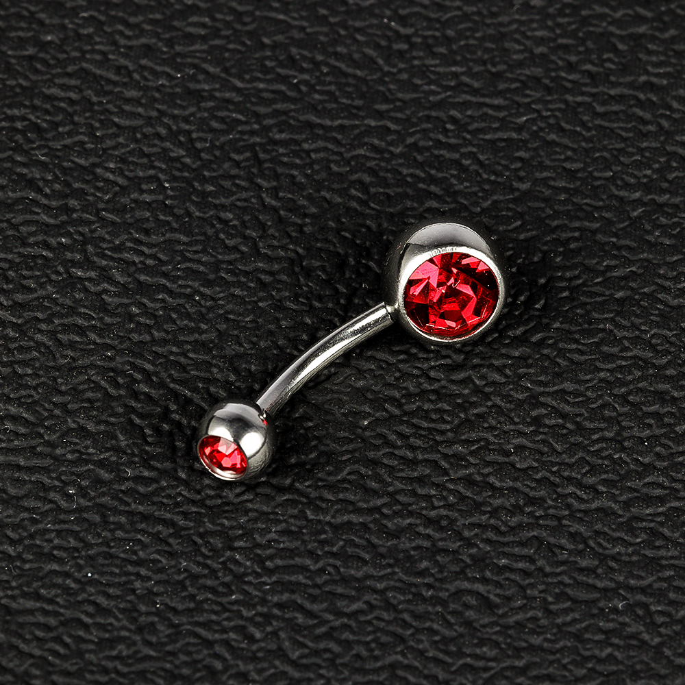 1 Piece Belly Rings Simple Style Color Block Stainless Steel Polishing Inlay Diamond Belly Rings display picture 12