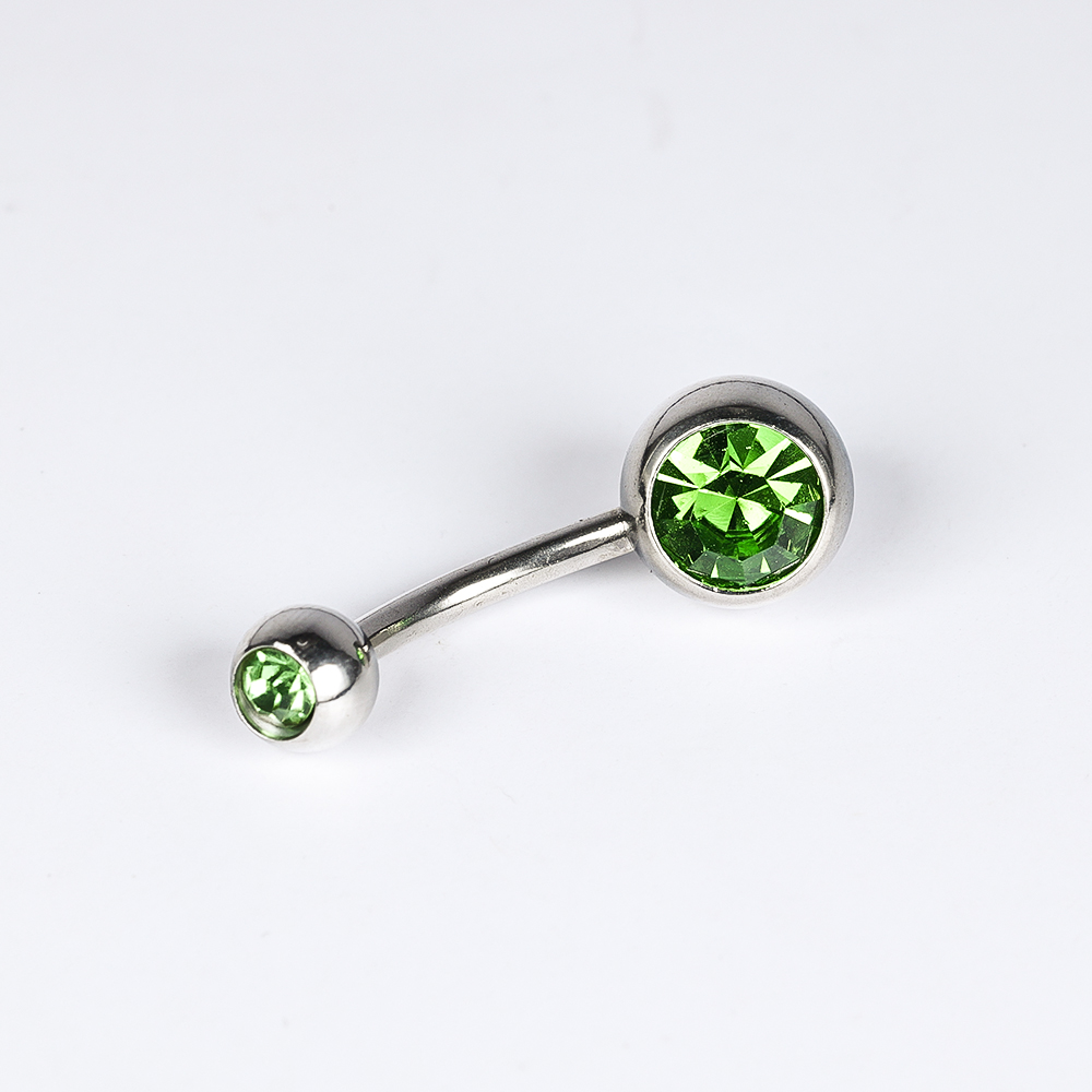 1 Piece Belly Rings Simple Style Color Block Stainless Steel Polishing Inlay Diamond Belly Rings display picture 13