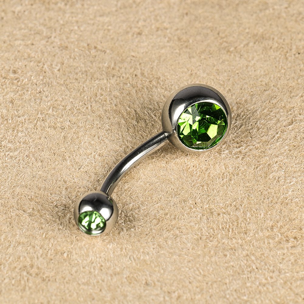 1 Piece Belly Rings Simple Style Color Block Stainless Steel Polishing Inlay Diamond Belly Rings display picture 14