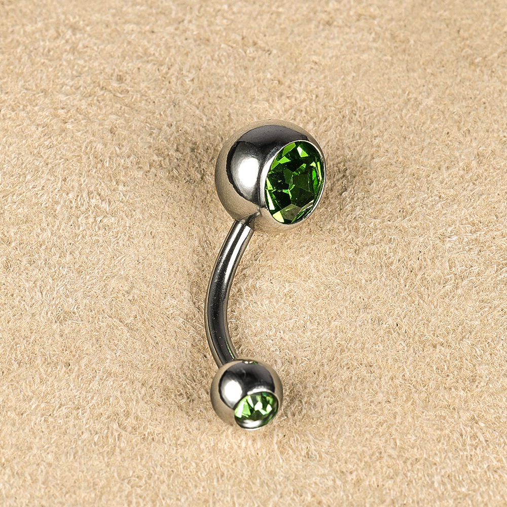 1 Piece Belly Rings Simple Style Color Block Stainless Steel Polishing Inlay Diamond Belly Rings display picture 15