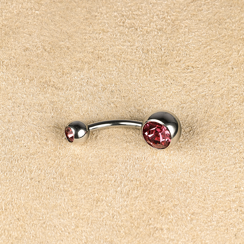 1 Piece Belly Rings Simple Style Color Block Stainless Steel Polishing Inlay Diamond Belly Rings display picture 17