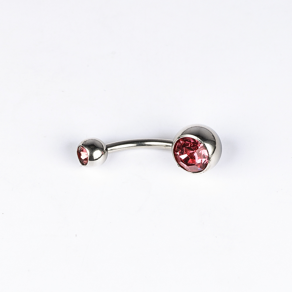1 Piece Belly Rings Simple Style Color Block Stainless Steel Polishing Inlay Diamond Belly Rings display picture 18