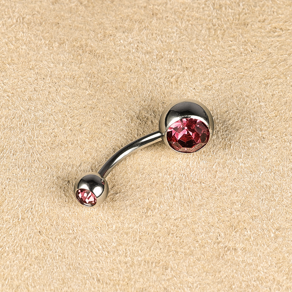 1 Piece Belly Rings Simple Style Color Block Stainless Steel Polishing Inlay Diamond Belly Rings display picture 19