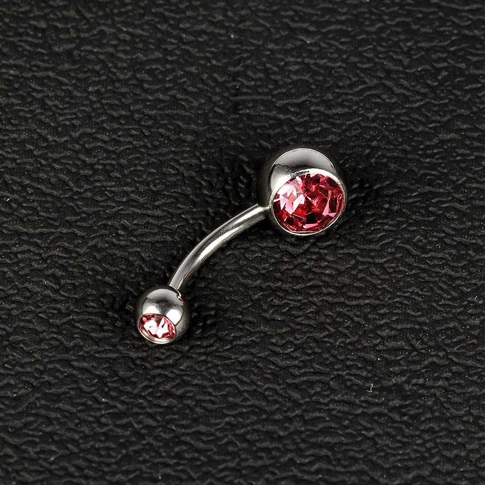 1 Piece Belly Rings Simple Style Color Block Stainless Steel Polishing Inlay Diamond Belly Rings display picture 20