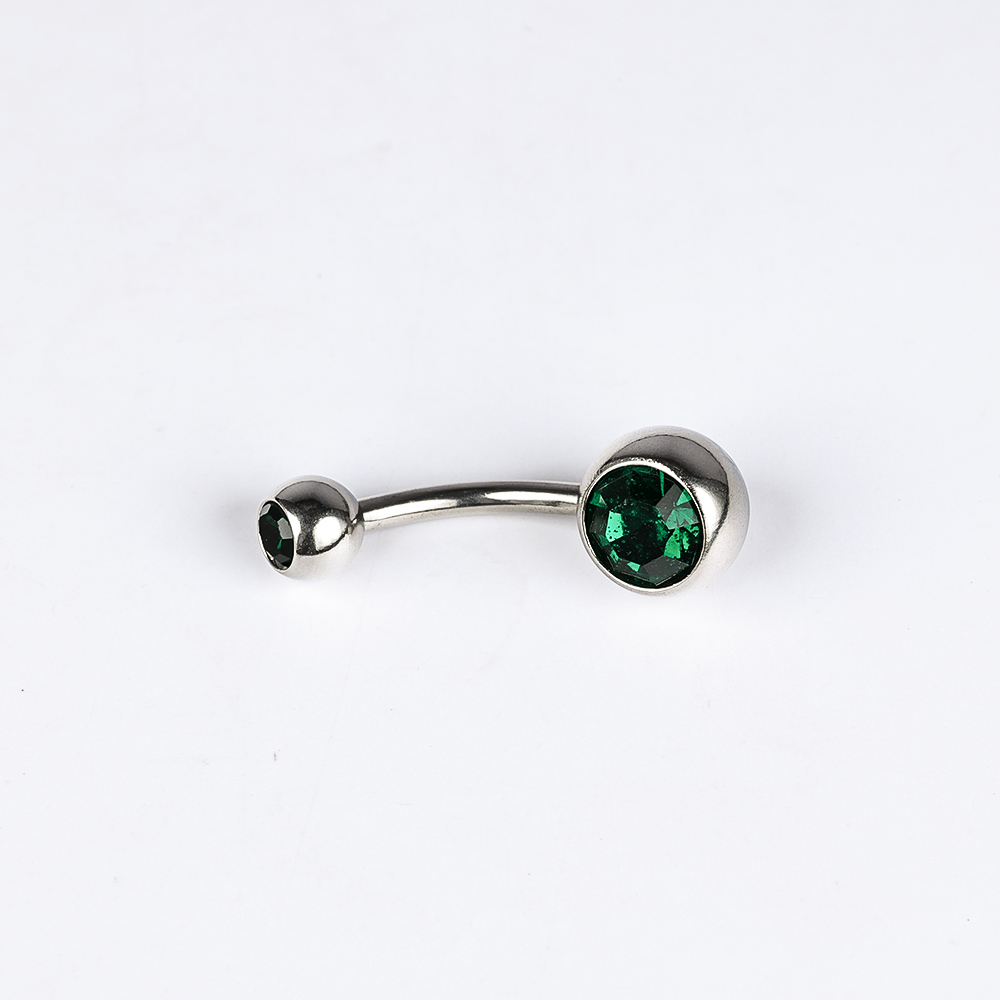 1 Piece Belly Rings Simple Style Color Block Stainless Steel Polishing Inlay Diamond Belly Rings display picture 26