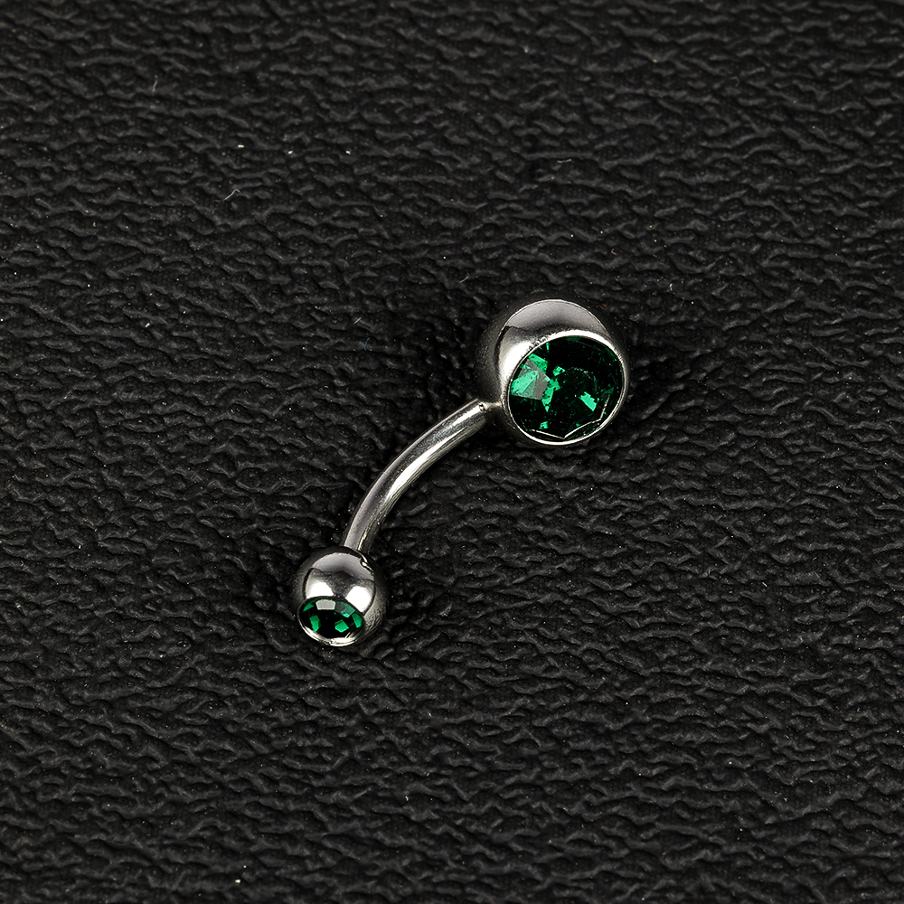 1 Piece Belly Rings Simple Style Color Block Stainless Steel Polishing Inlay Diamond Belly Rings display picture 28