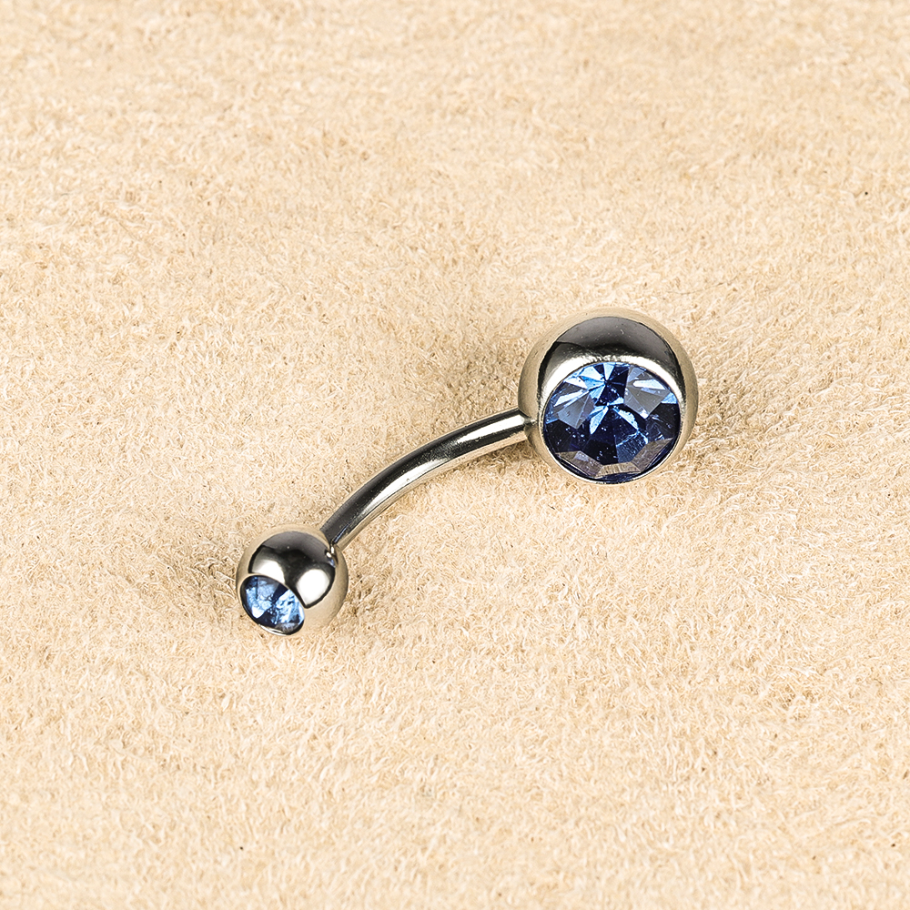 1 Piece Belly Rings Simple Style Color Block Stainless Steel Polishing Inlay Diamond Belly Rings display picture 29