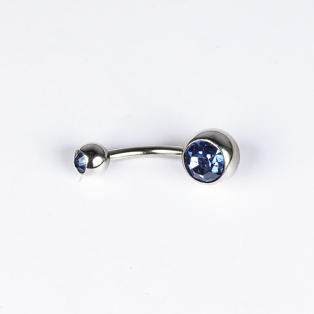 1 Piece Belly Rings Simple Style Color Block Stainless Steel Polishing Inlay Diamond Belly Rings display picture 30