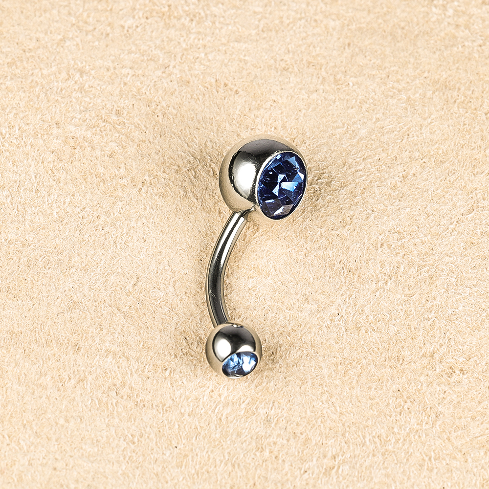 1 Piece Belly Rings Simple Style Color Block Stainless Steel Polishing Inlay Diamond Belly Rings display picture 31