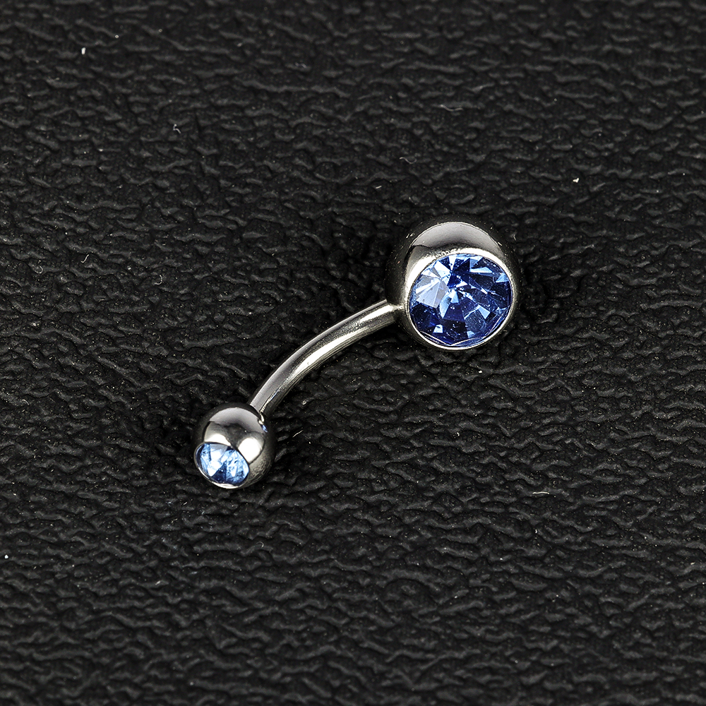 1 Piece Belly Rings Simple Style Color Block Stainless Steel Polishing Inlay Diamond Belly Rings display picture 32