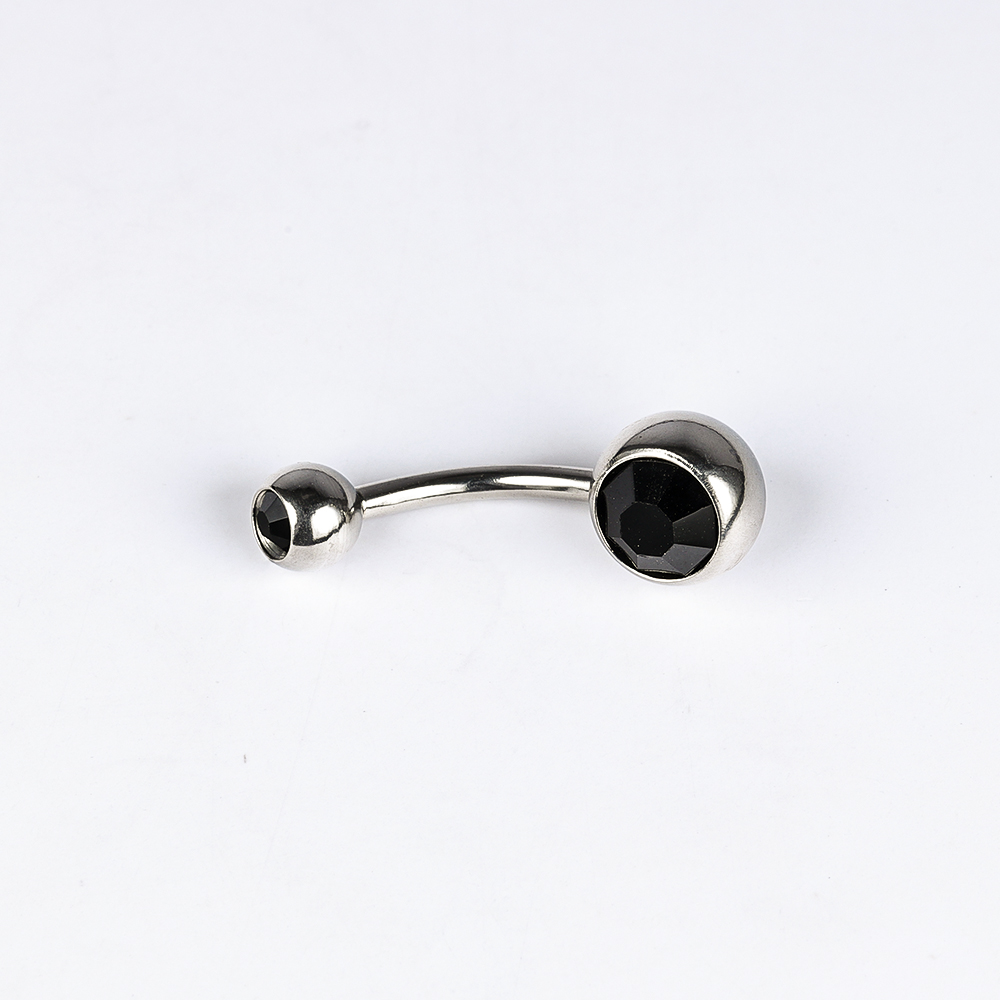 1 Piece Belly Rings Simple Style Color Block Stainless Steel Polishing Inlay Diamond Belly Rings display picture 34