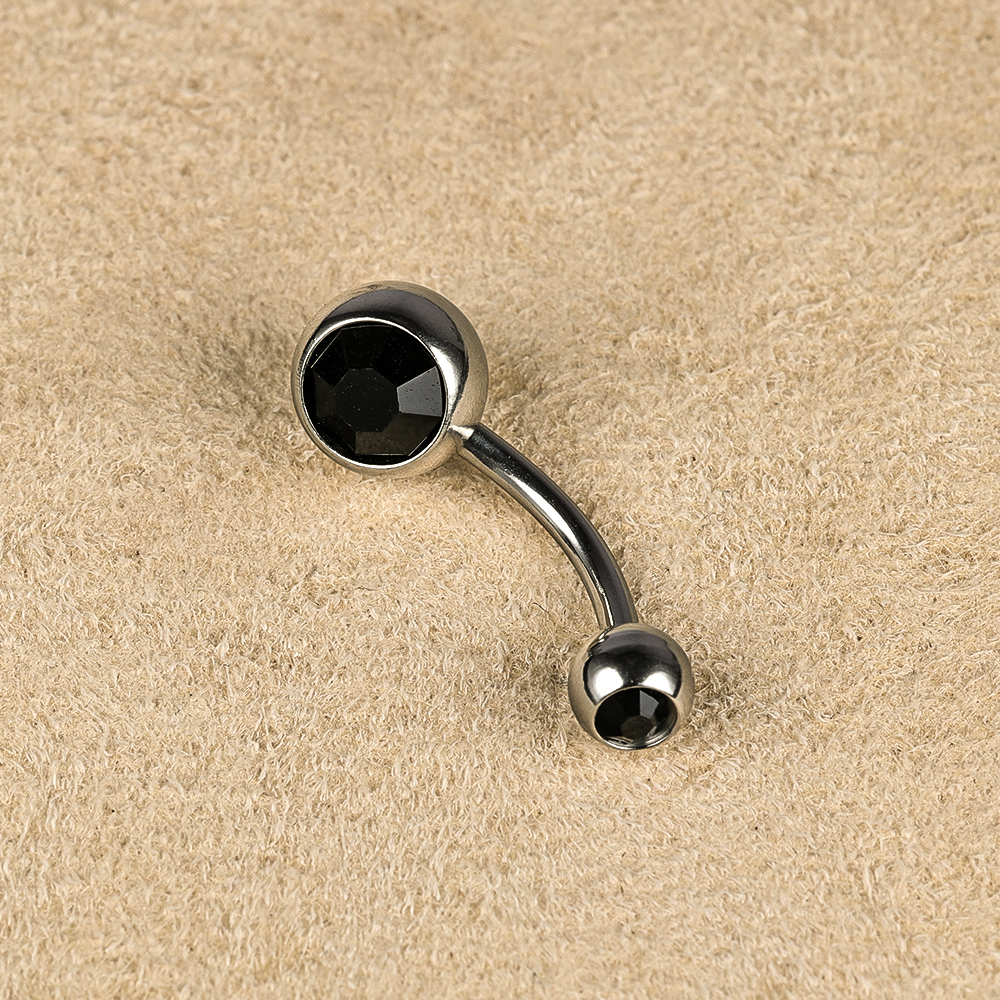 1 Piece Belly Rings Simple Style Color Block Stainless Steel Polishing Inlay Diamond Belly Rings display picture 35