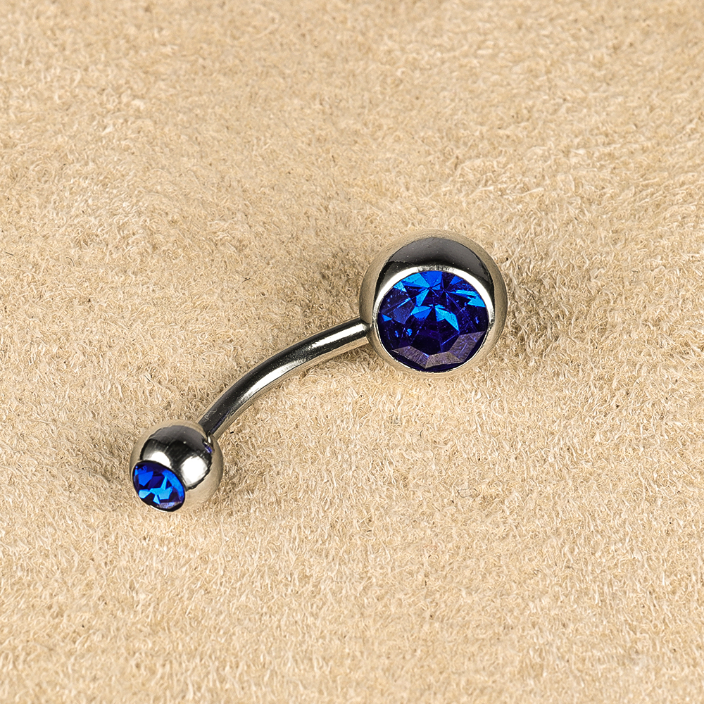 1 Piece Belly Rings Simple Style Color Block Stainless Steel Polishing Inlay Diamond Belly Rings display picture 39