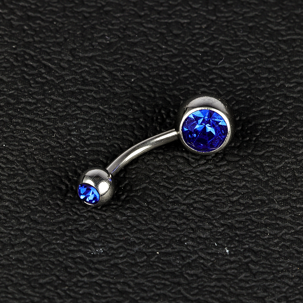 1 Piece Belly Rings Simple Style Color Block Stainless Steel Polishing Inlay Diamond Belly Rings display picture 40
