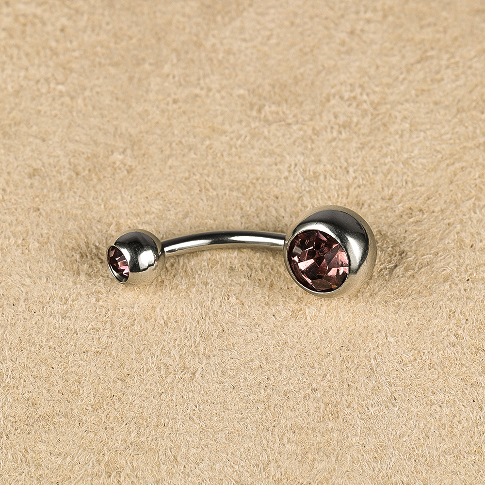 1 Piece Belly Rings Simple Style Color Block Stainless Steel Polishing Inlay Diamond Belly Rings display picture 41