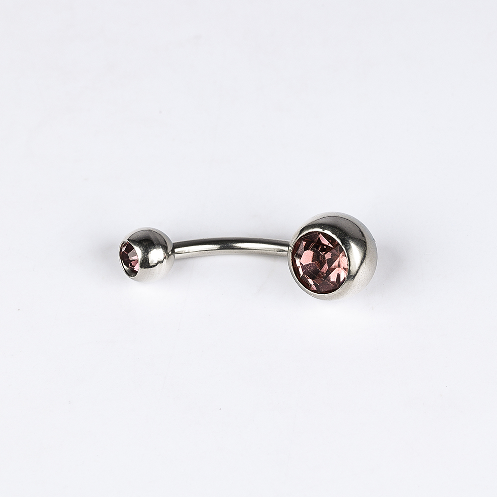 1 Piece Belly Rings Simple Style Color Block Stainless Steel Polishing Inlay Diamond Belly Rings display picture 42