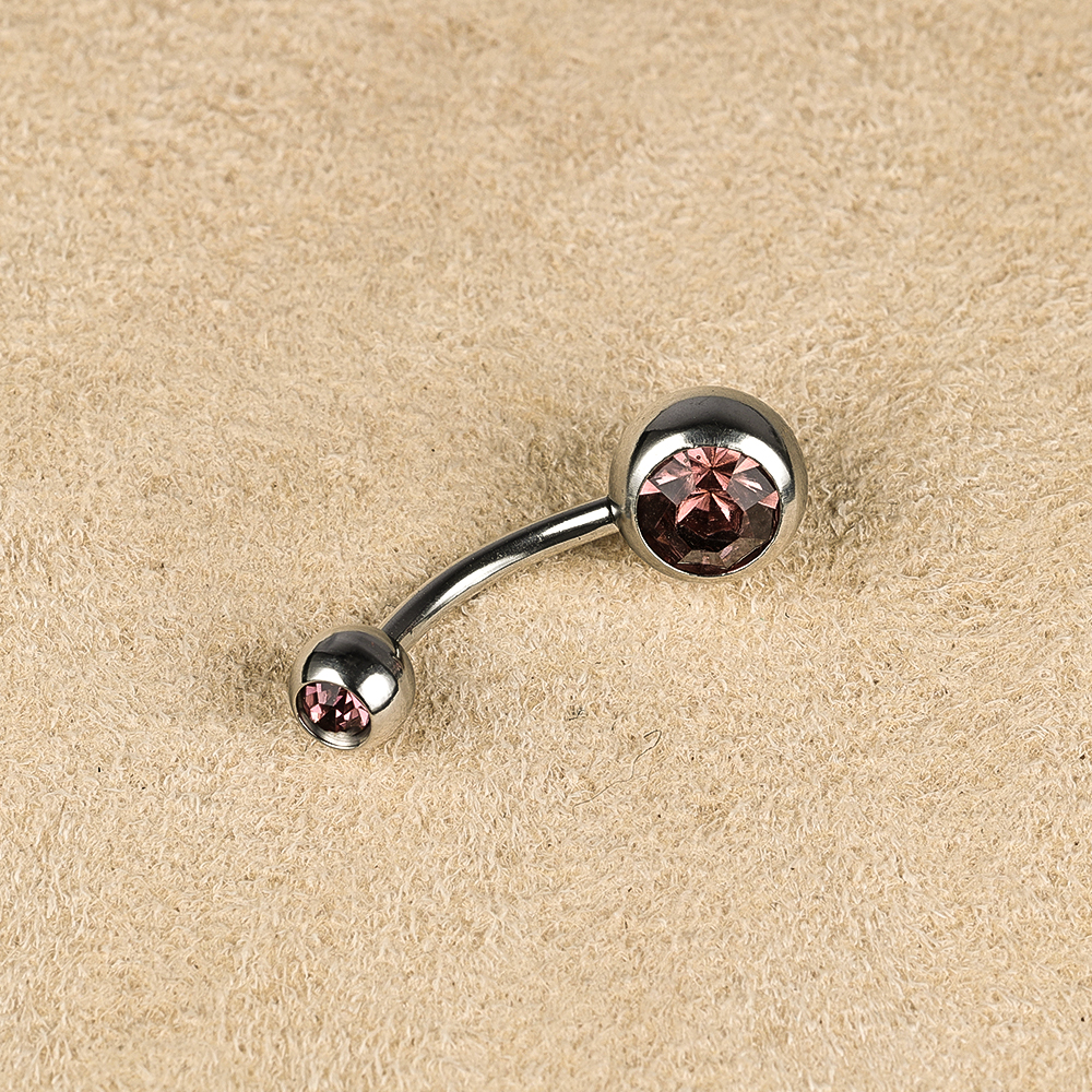 1 Piece Belly Rings Simple Style Color Block Stainless Steel Polishing Inlay Diamond Belly Rings display picture 43