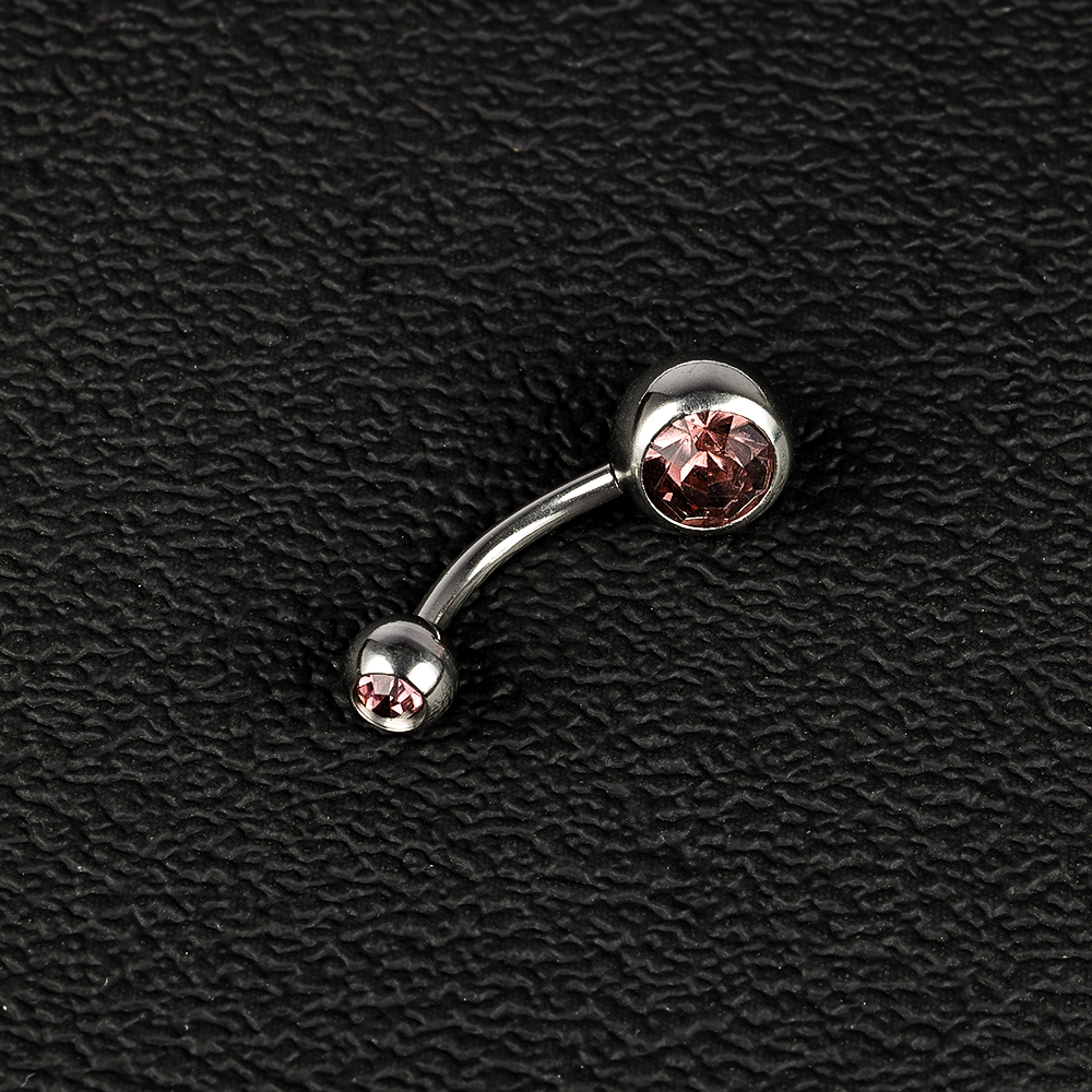 1 Piece Belly Rings Simple Style Color Block Stainless Steel Polishing Inlay Diamond Belly Rings display picture 44