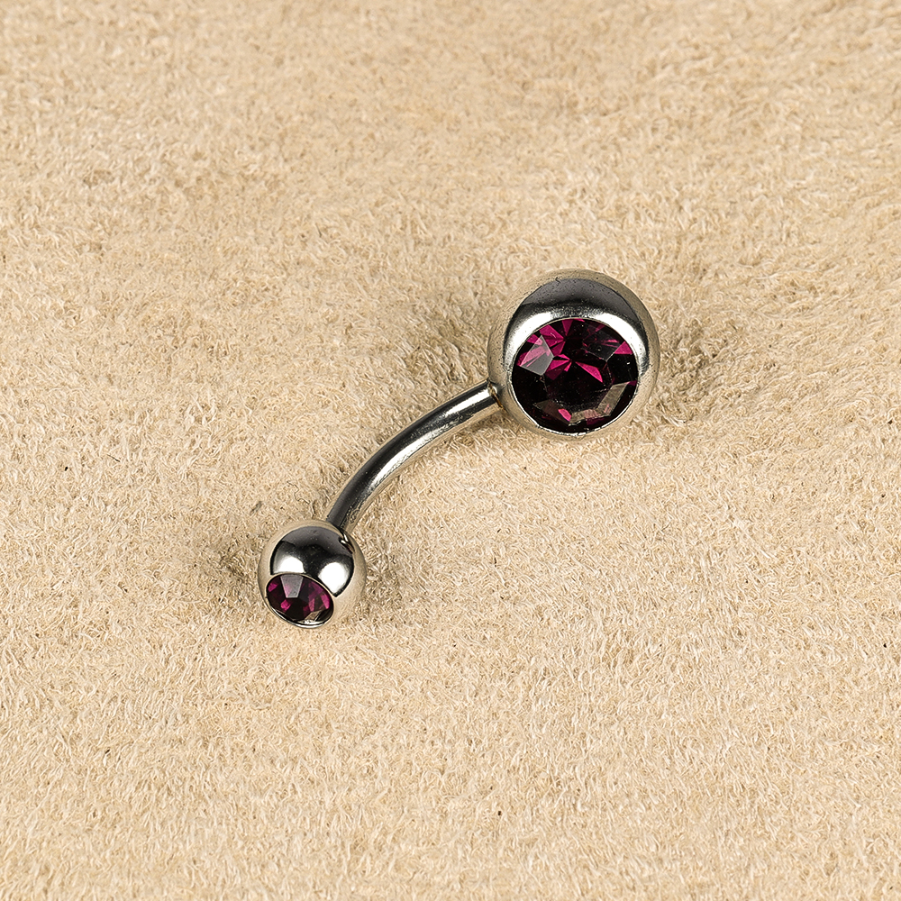 1 Piece Belly Rings Simple Style Color Block Stainless Steel Polishing Inlay Diamond Belly Rings display picture 45