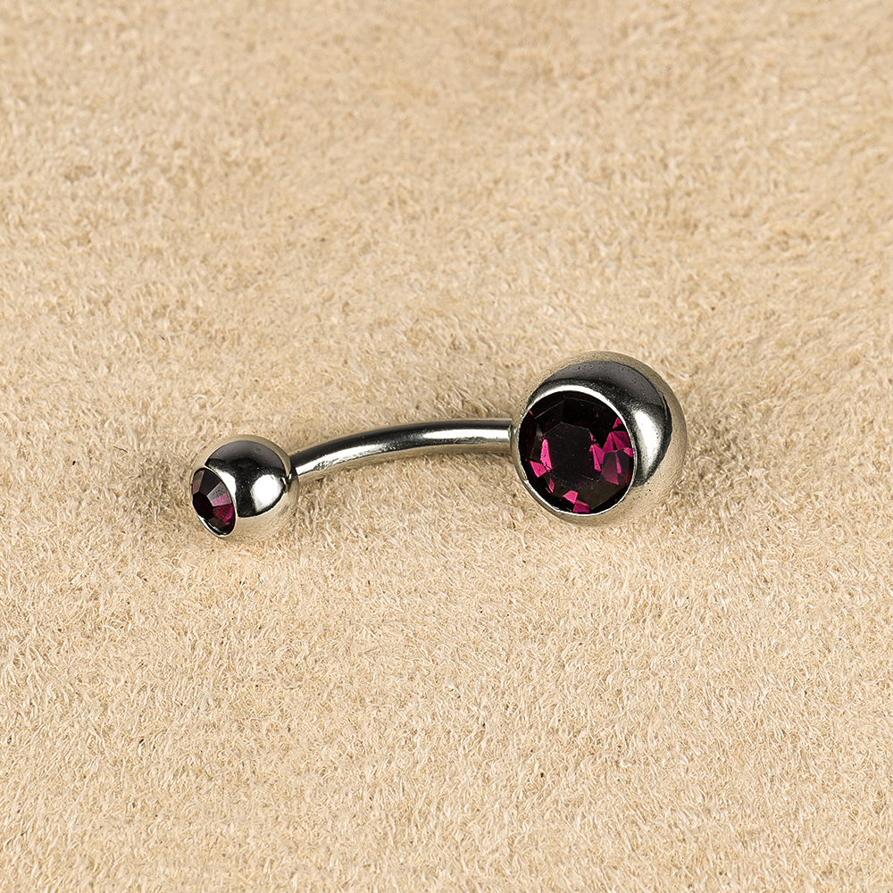 1 Piece Belly Rings Simple Style Color Block Stainless Steel Polishing Inlay Diamond Belly Rings display picture 47