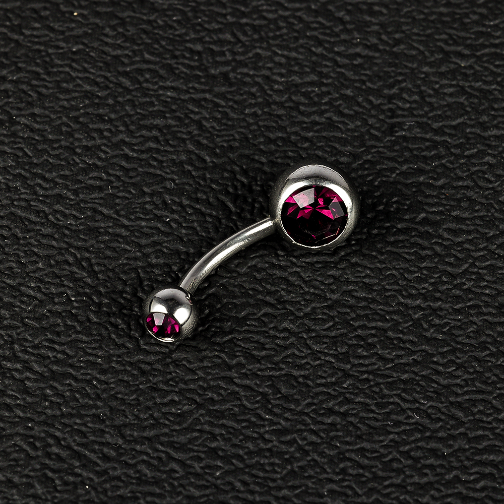 1 Piece Belly Rings Simple Style Color Block Stainless Steel Polishing Inlay Diamond Belly Rings display picture 48