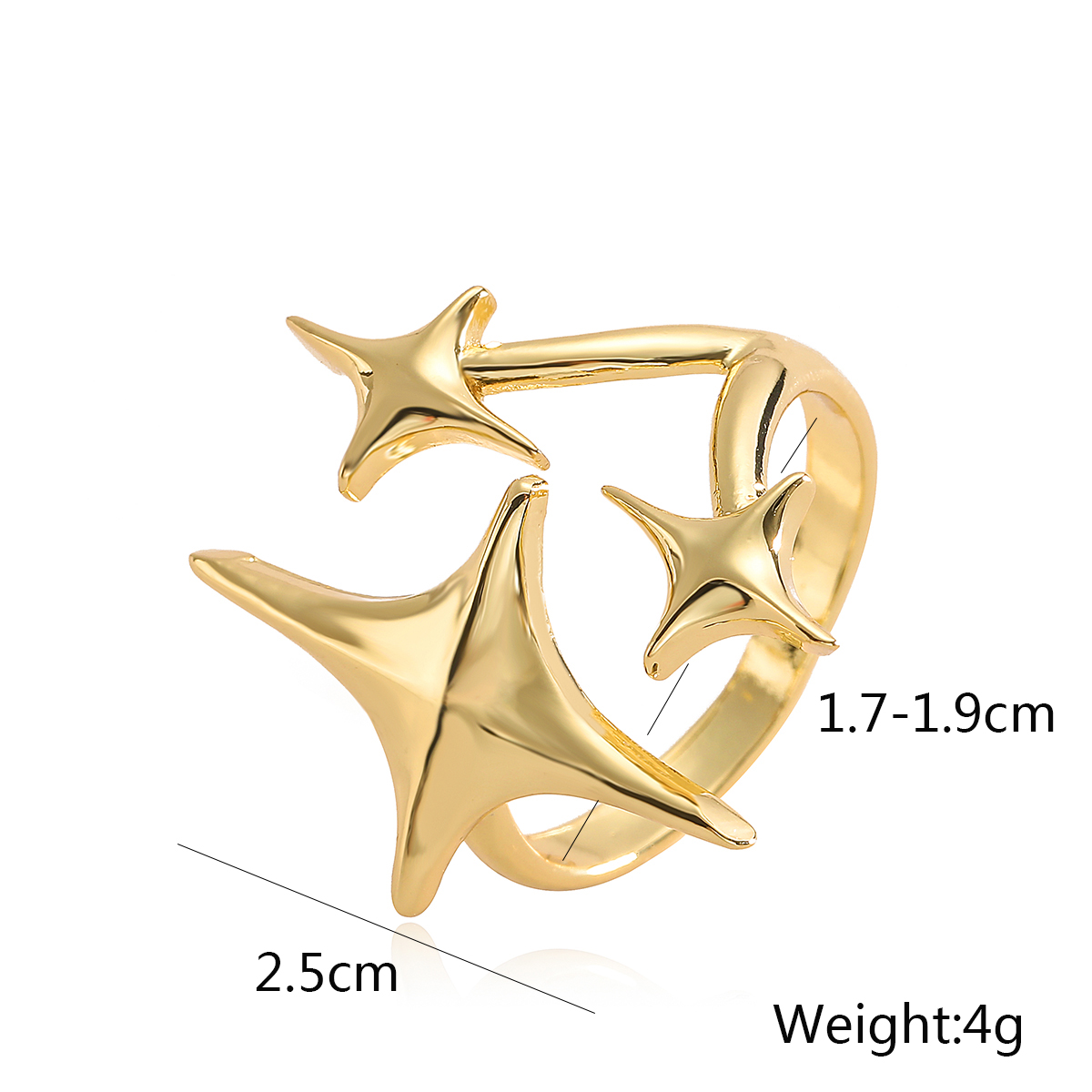 Wholesale Retro Commute Geometric Copper Plating Inlay 18K Gold Plated Zircon Open Rings display picture 1