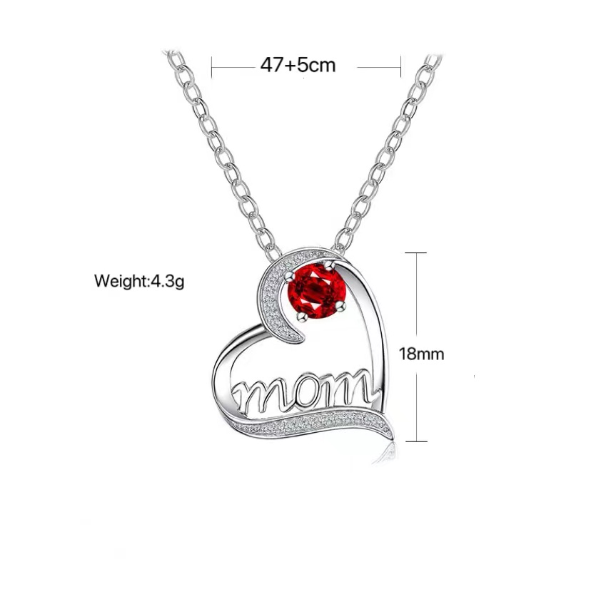 304 Stainless Steel Classic Style Simple Style Inlay Heart Shape Glass Stone Artificial Gemstones Crystal Pendant Necklace display picture 2