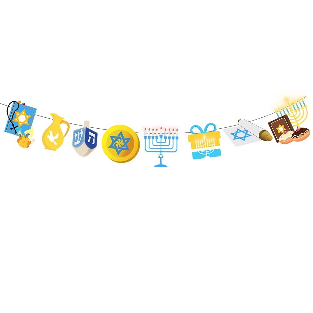 Letter Candle Paper Party Hanging Flag display picture 3