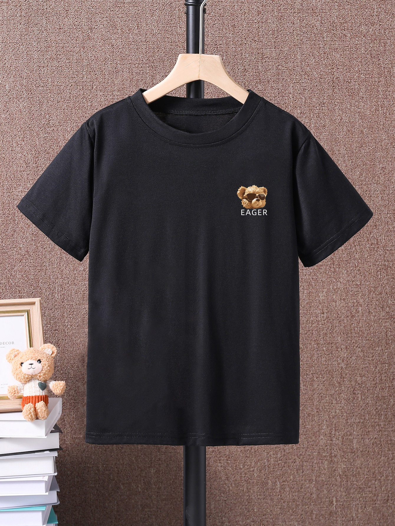 Cute Cartoon Letter Bear Polyester T-shirts & Shirts display picture 2