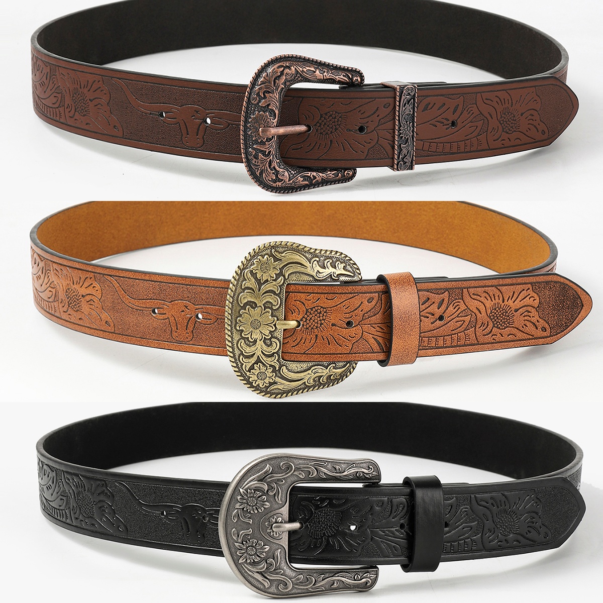 Y2K Retro Animal Pu Leather Unisex Leather Belts display picture 1