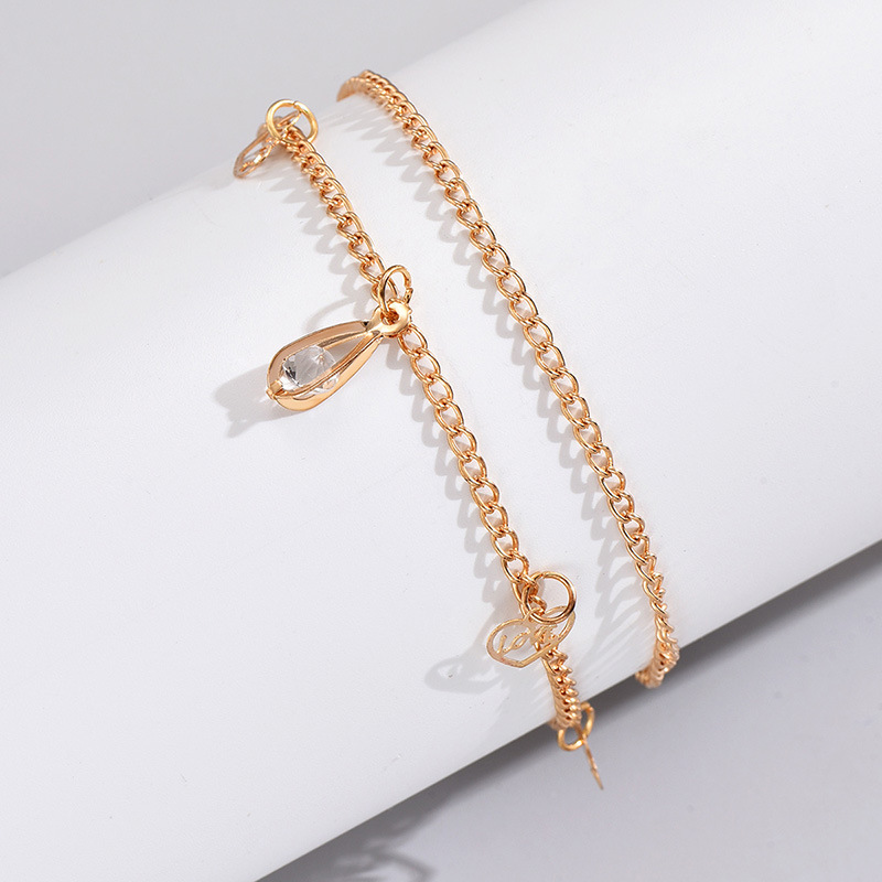 Simple Style Heart Shape Alloy Women's Anklet display picture 5