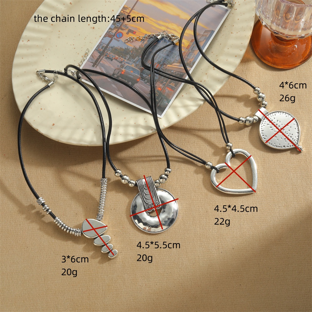 Exaggerated Heart Shape CCB Alloy Rope Plating Women's Pendant Necklace display picture 3