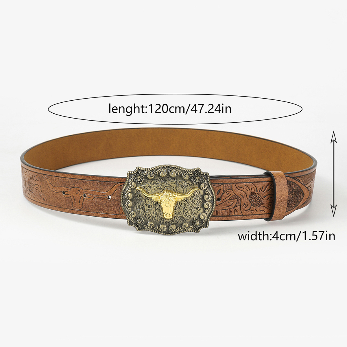 Vintage Style Cowboy Style Animal Pu Leather Unisex Leather Belts display picture 14
