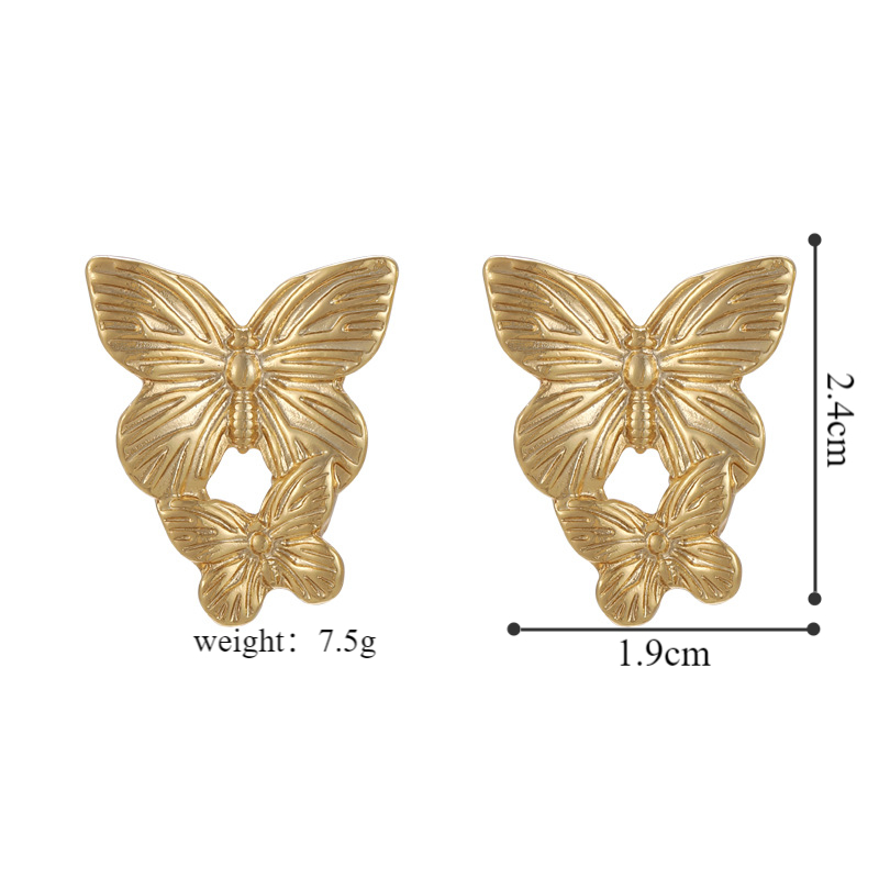 1 Pair Elegant Glam Butterfly Alloy Ear Studs display picture 1