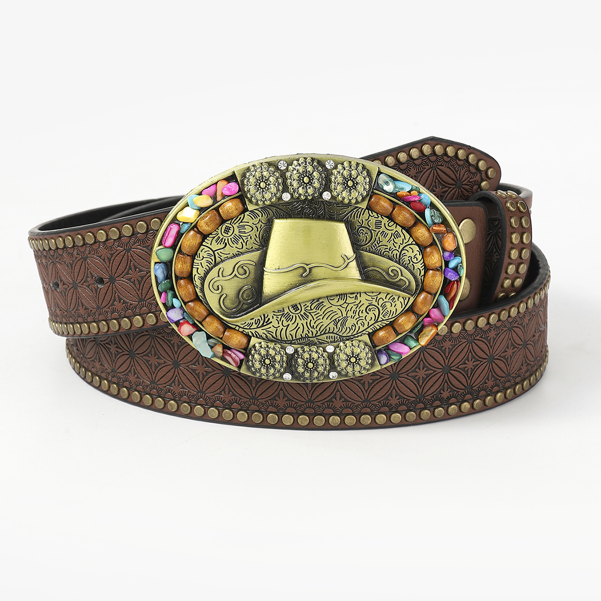 Vintage Style Cowboy Style Geometric Pu Leather Women's Leather Belts display picture 7