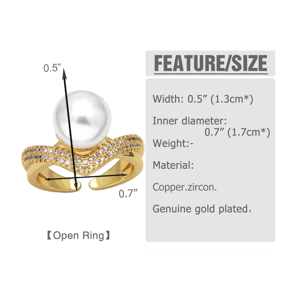 Wholesale Elegant Lady Geometric Copper Plating Inlay 18K Gold Plated Zircon Rings display picture 1