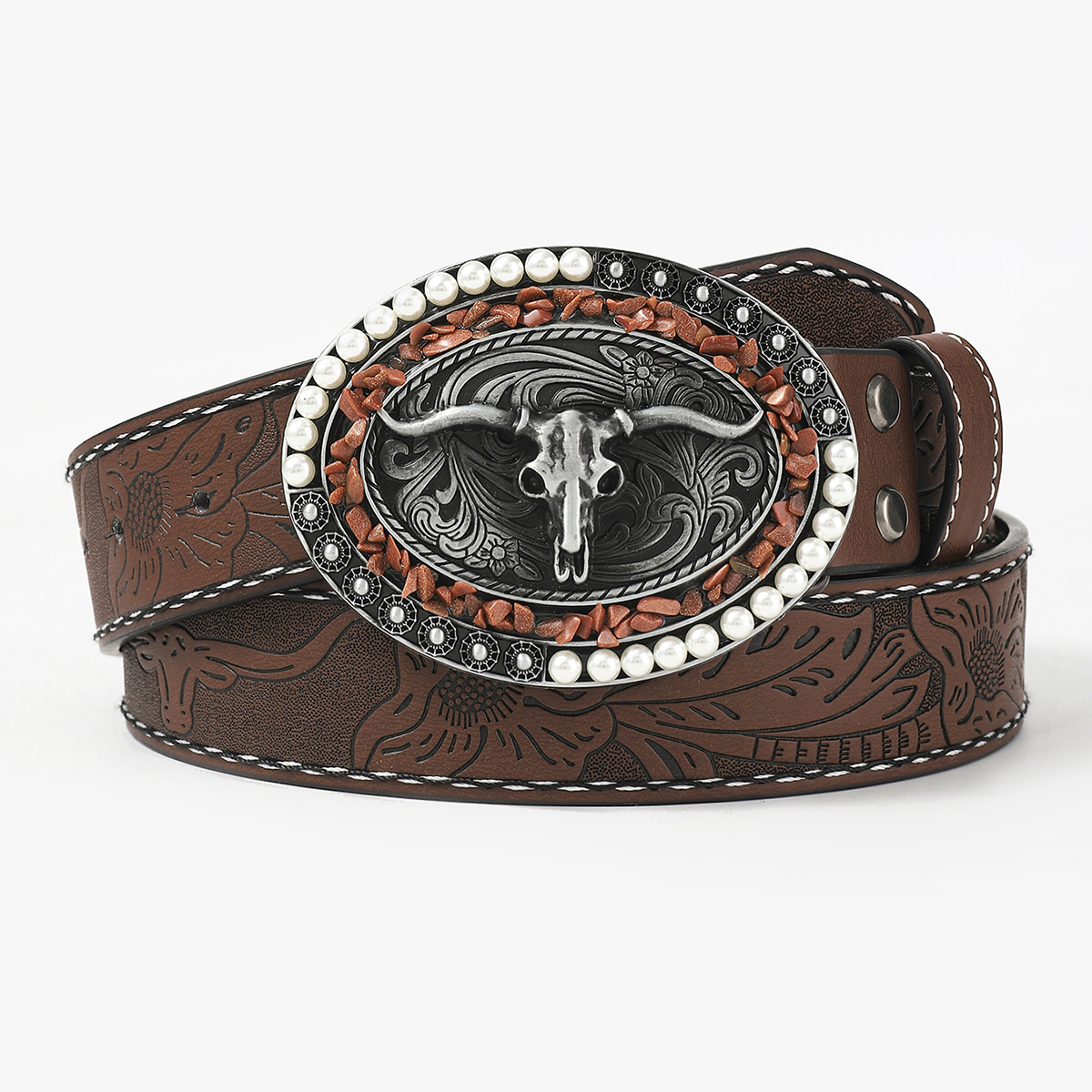Vintage Style Punk Cowboy Style Animal Pu Leather Unisex Leather Belts display picture 7