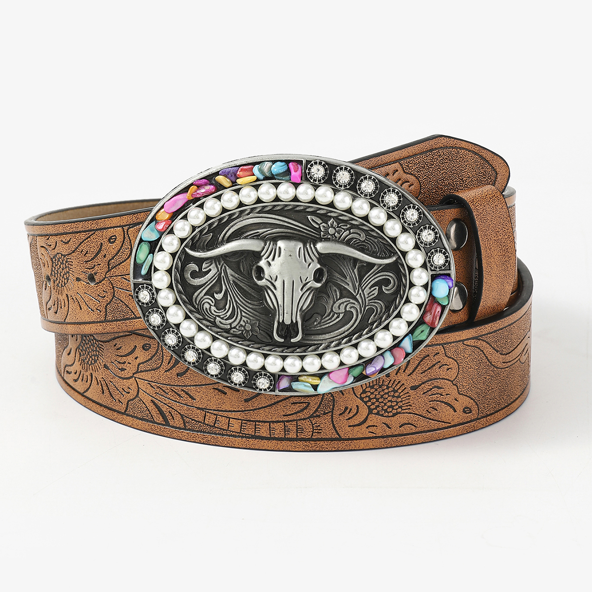 Vintage Style Punk Cowboy Style Animal Pu Leather Unisex Leather Belts display picture 10
