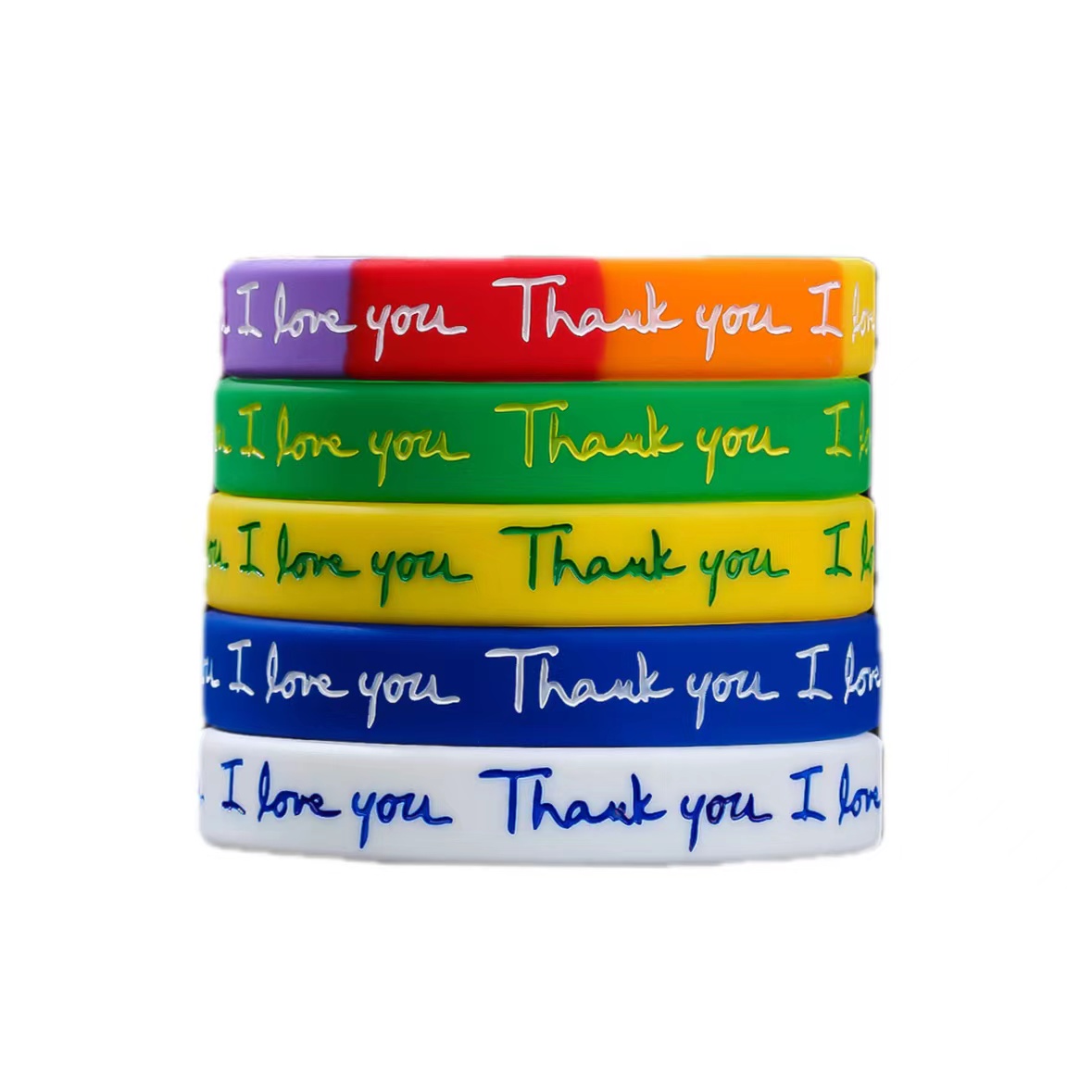 Style Simple Lettre Gel De Silice De Gros Bracelet display picture 1