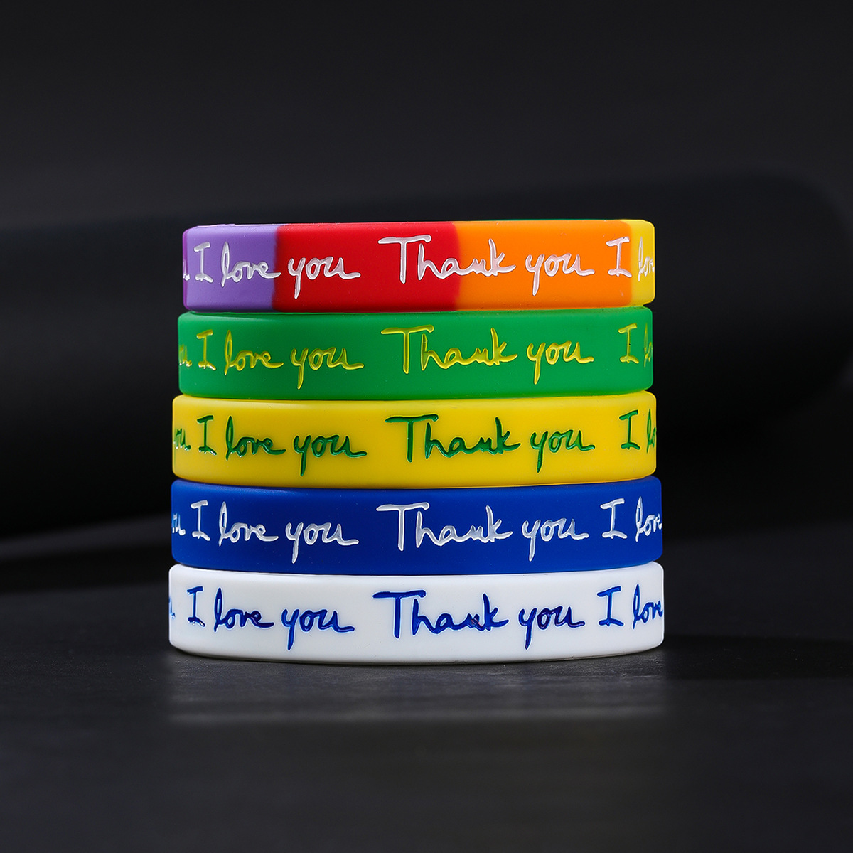 Simple Style Letter Silica Gel Wholesale Wristband display picture 2