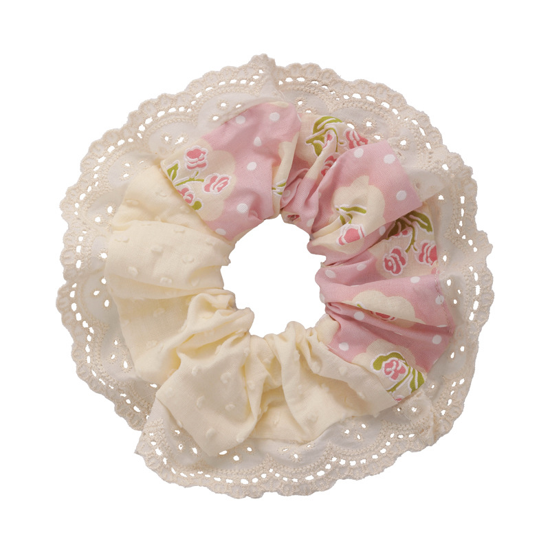 Women's Elegant Romantic Pastoral Flower Cloth Lace Hair Tie display picture 8