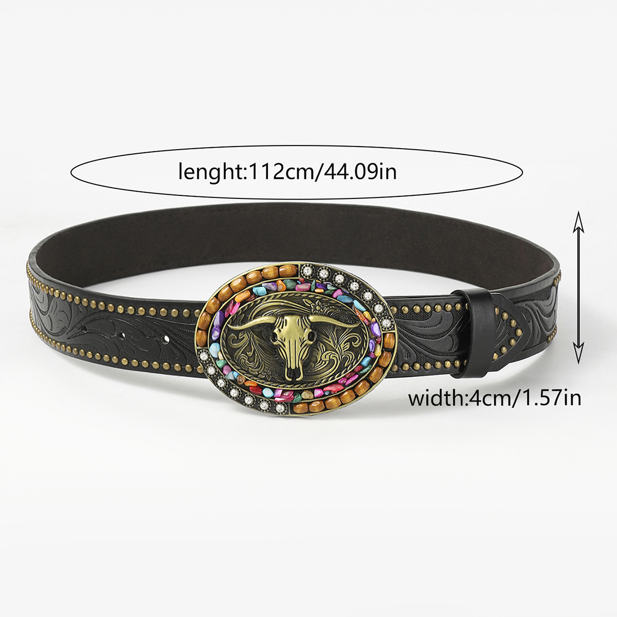 Vintage Style Punk Cowboy Style Animal Pu Leather Unisex Leather Belts display picture 16