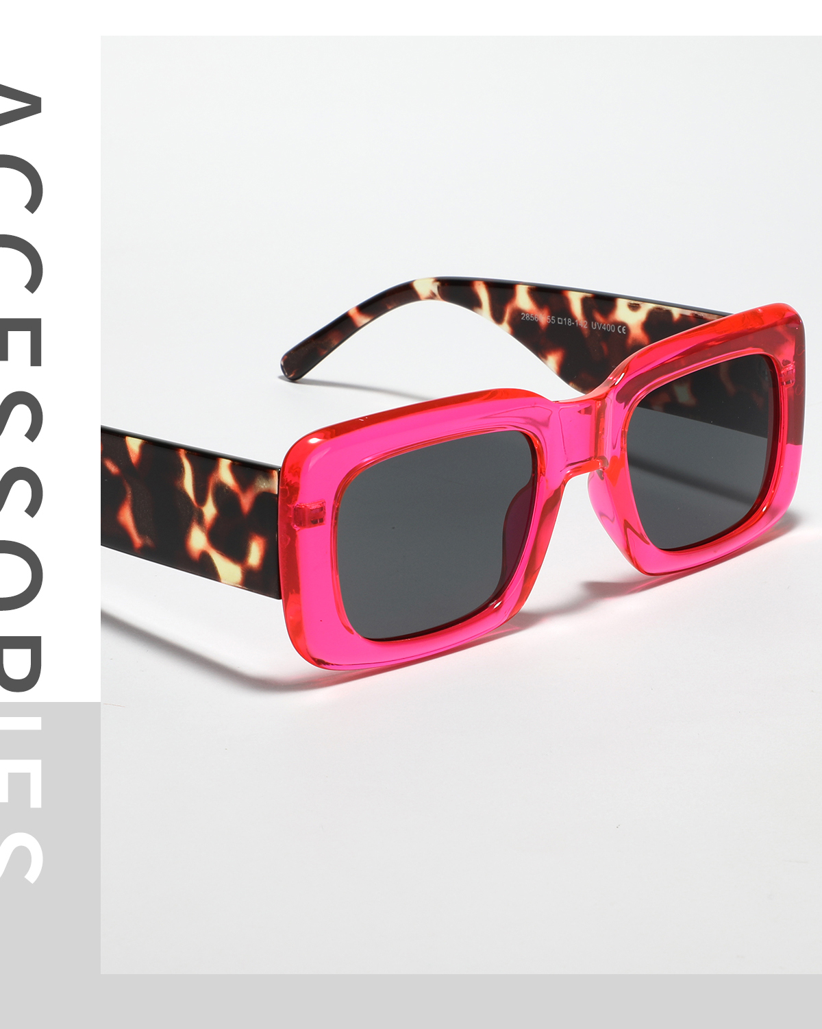 Streetwear Solid Color Leopard Ac Square Full Frame Men's Sunglasses display picture 3