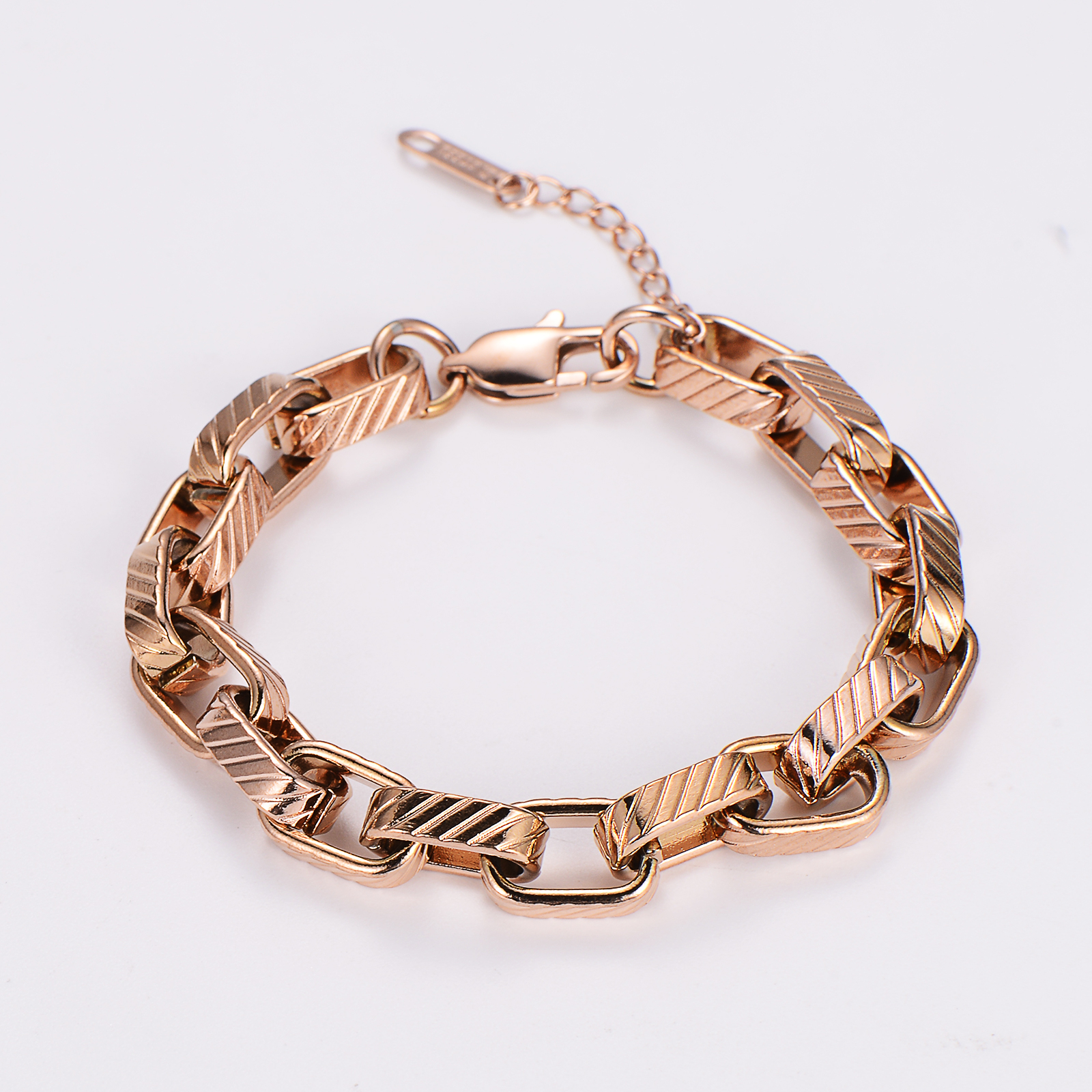 Casual Solid Color 304 Stainless Steel 18K Gold Plated Rose Gold Plated Bracelets In Bulk display picture 5