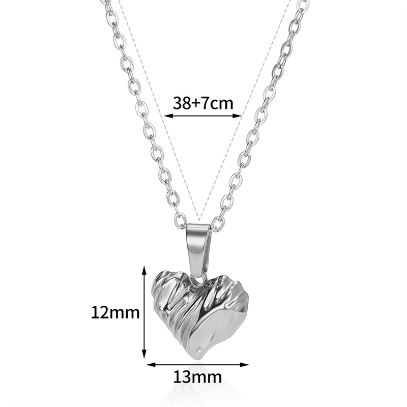 Edelstahl 304 18 Karat Vergoldet Einfacher Stil Überzug Herzform Hülse Halskette Mit Anhänger display picture 3