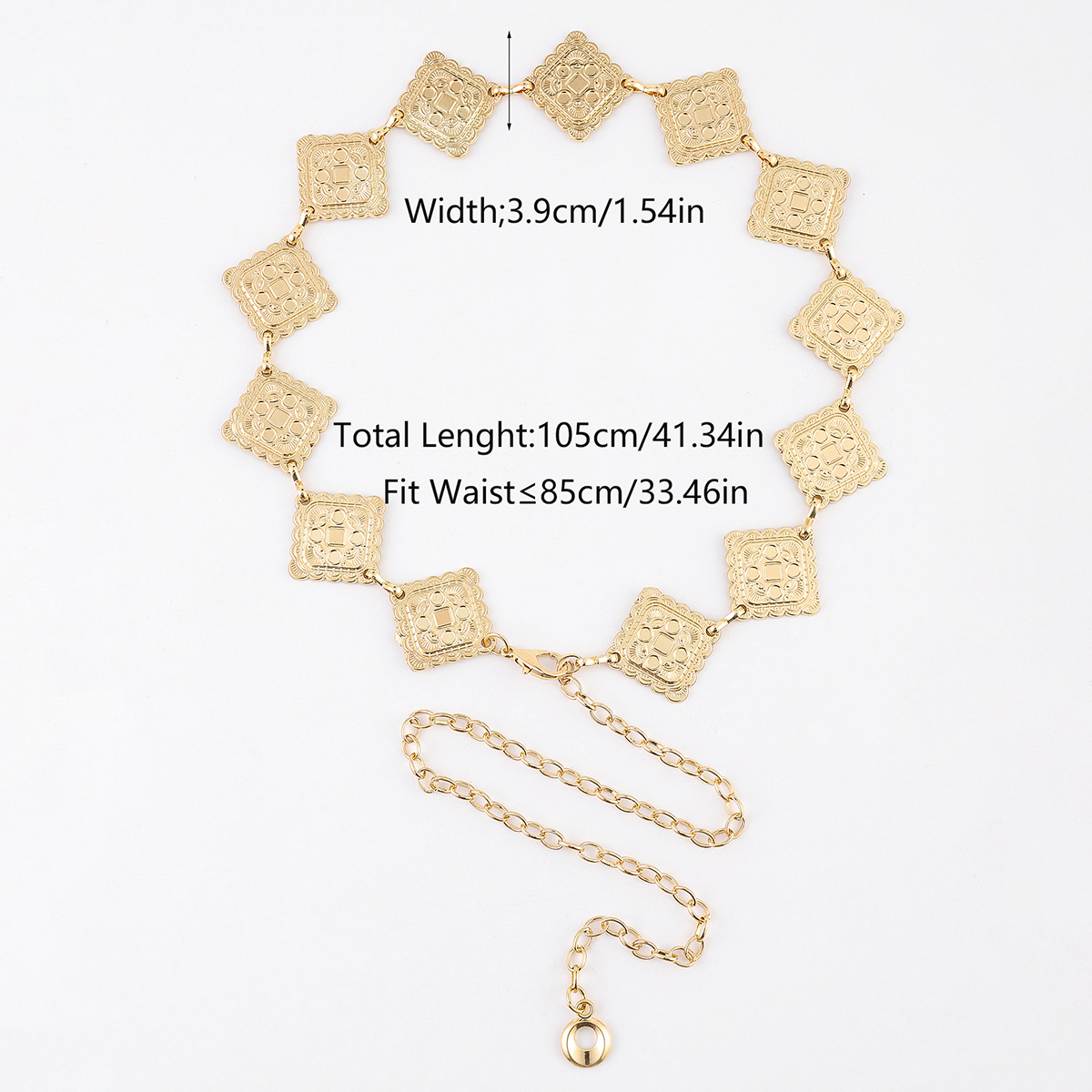 Elegant Streetwear Butterfly Zinc Alloy Inlay Glass Stone Gold Plated Women's Waist Chain display picture 16