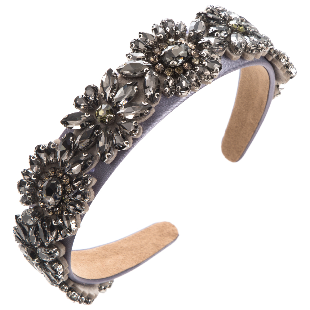Women's Elegant Luxurious Flower Cloth Inlay Glass Hair Band display picture 5