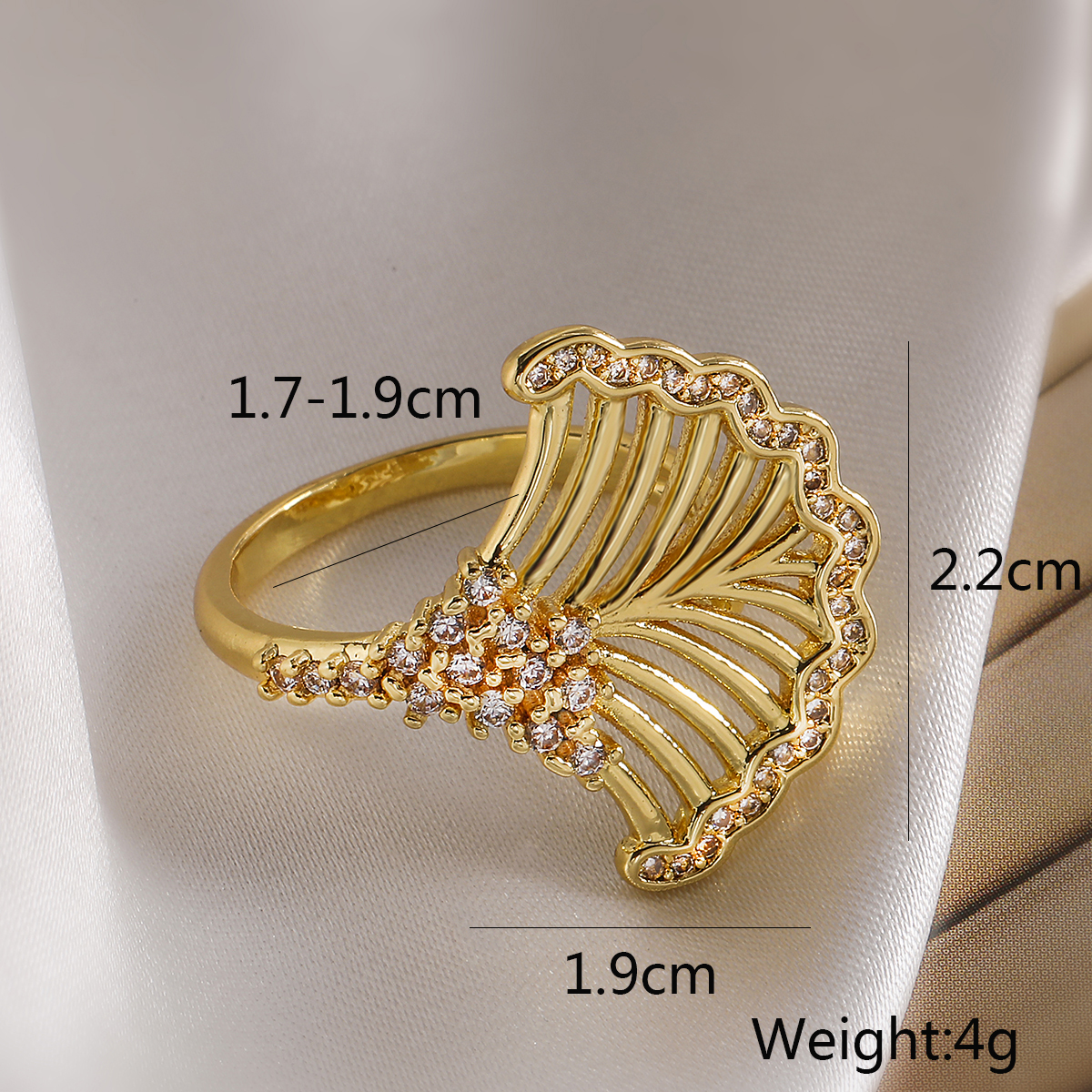 Wholesale Simple Style Commute Solid Color Copper Plating Inlay 18K Gold Plated Zircon Open Rings display picture 6