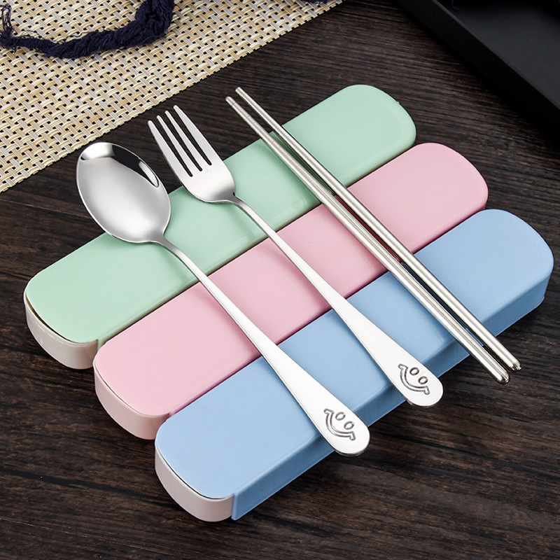 Casual Cute Solid Color 304 Stainless Steel Plastic Spoon 3 Pieces display picture 9