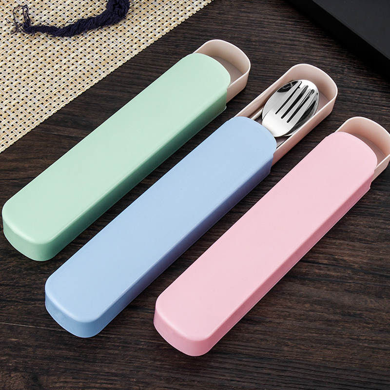 Casual Cute Solid Color 304 Stainless Steel Plastic Spoon 3 Pieces display picture 12